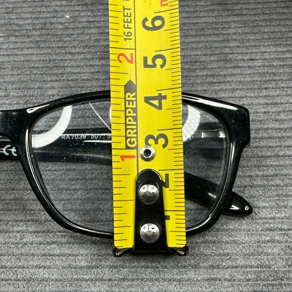 Ralph Ralph Lauren RA7039 501 Black Rectangular Y2K Eyeglasses Frames 53-16-135